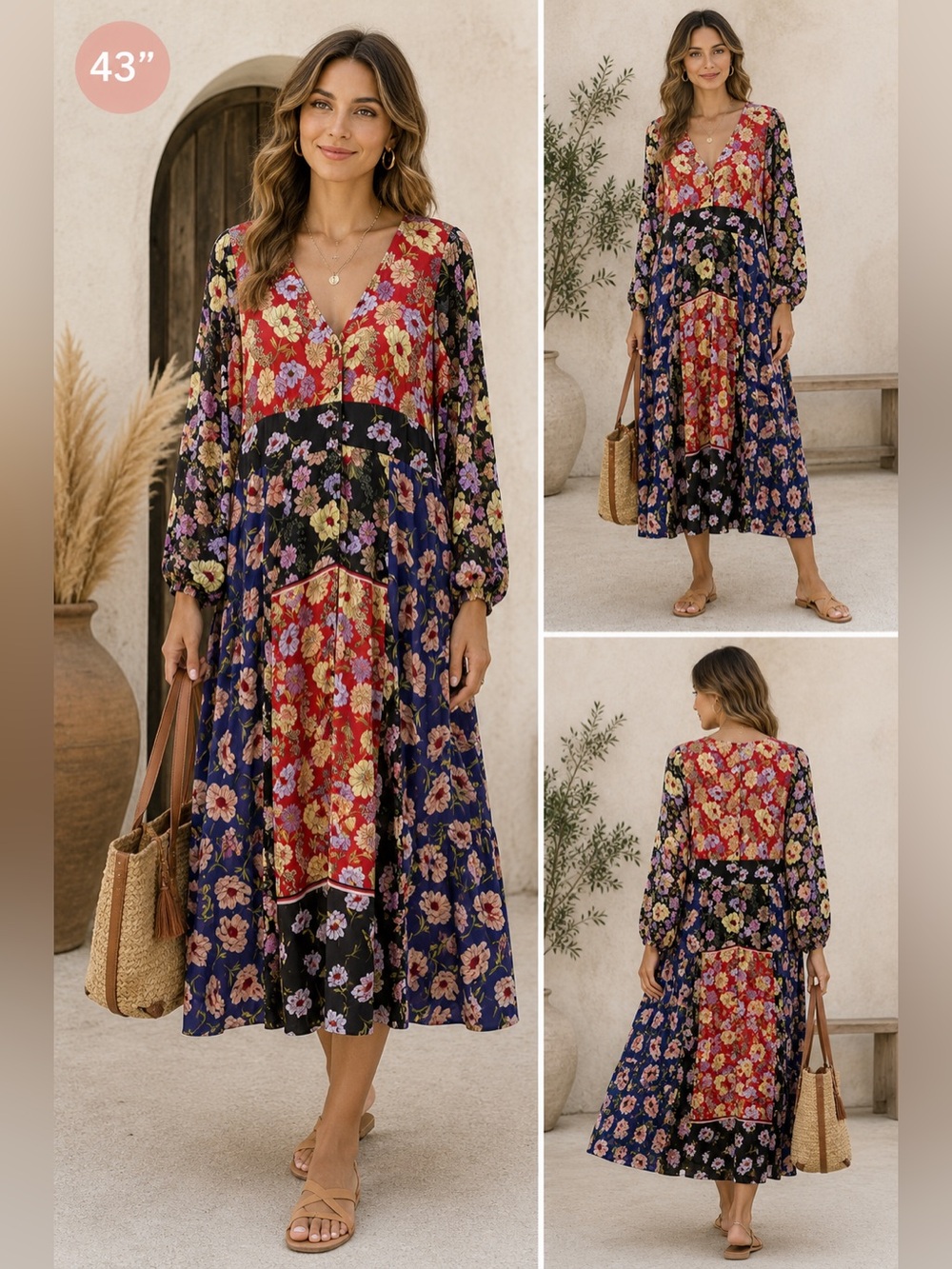 Anthropologie Maeve Gardenia floral button up midi dress Size 14 prairie